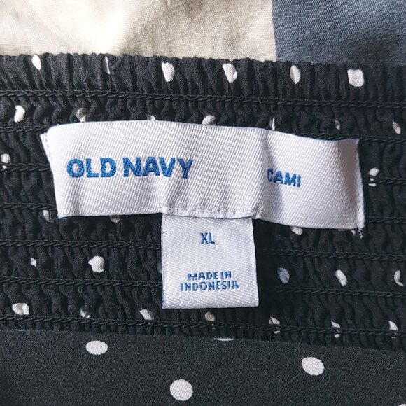 Old Navy Black & White Fit & Flare Cami Mini Dress - Picture 2 of 4